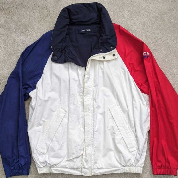 Men's NAUTICA reversible jacket vintage 1990s - Picture 3 of 6